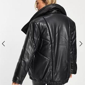 COPY - ASOS faux leather puffer jacket NWT